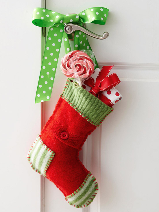 Christmas Doorknob Stockings 